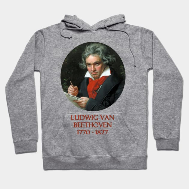 Great Composers: Ludwig van Beethoven Hoodie by Naves